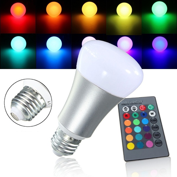 

E27 8W RGB Dimmable Color Changing LED Bulb Globe Light Lamp + Remote AC85-265V