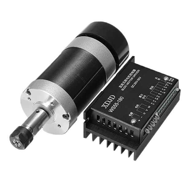 

400W 12000rpm ER11 Brushless Spindle Motor with Driver Speed Controller for Engraving CNC Tool