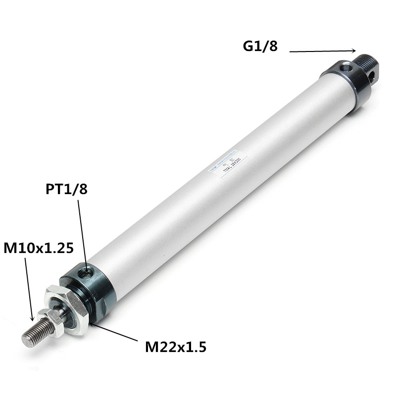 New 1" Bore 2" Stroke Double Acting Mini Pneumatic Air Cylinder 