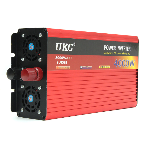 UKC 12V To 220V 4000W Modified Sine Wave Power Inverter