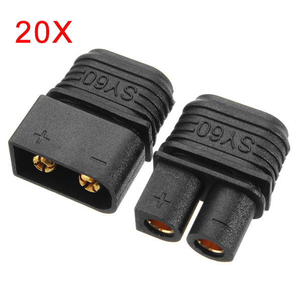 

20X SY60 Plug Connector With Sheath Housing Male & Female Compatible Amass XT60