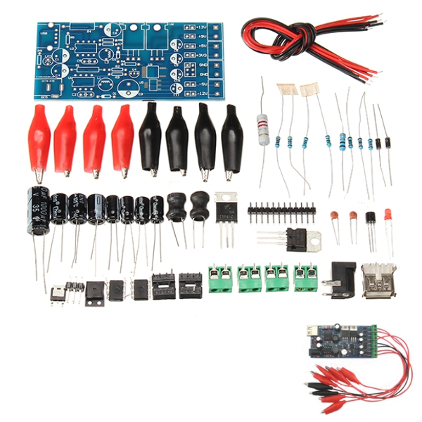 

DIY USB Linear Voltage Regulator Multi-channel Output Power Supply Kit Step Up Dual Power