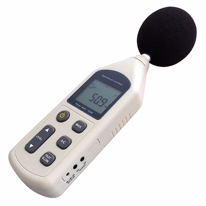 30-130dBA Noise Tester Handheld LCD Digital Pressure Tester Noise Measurement Decibel Meter for Factory,Office,Home,School Excellent Quality Sound Level Meter