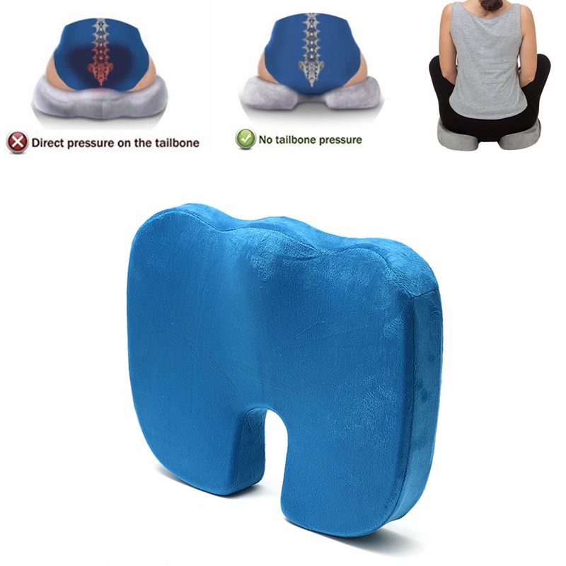 

Memory Foam Coccyx Orthopedic Cushion Back Support Pain Relief Home Office Car Pad