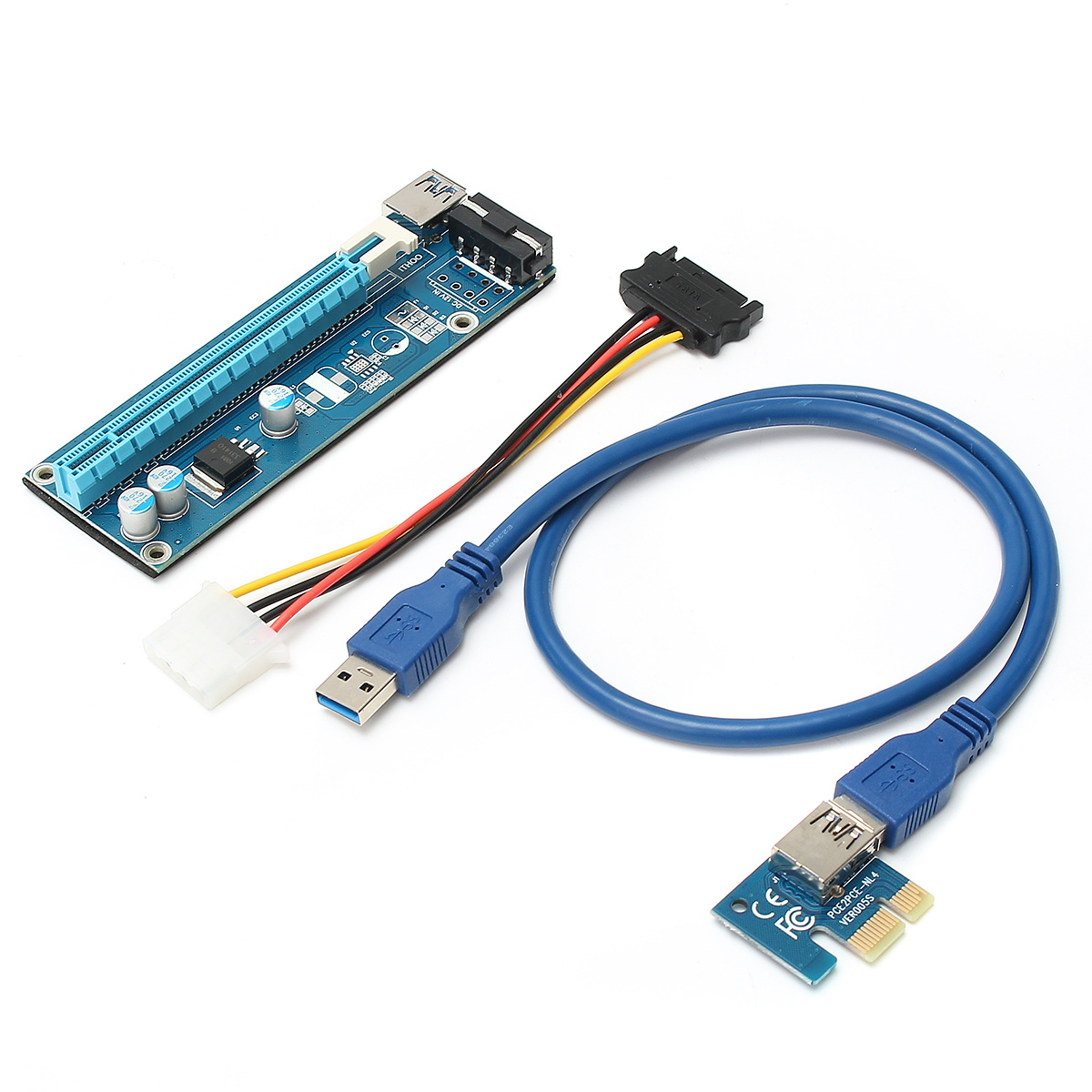 

0.6m USB 3.0 PCI-E Express 1x To 16x Extension Cable Extender Riser Card Adapter for Mining