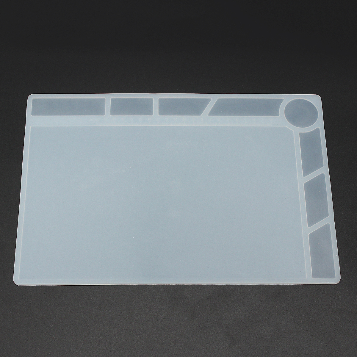 

Transparent 34x23cm Heat-resistant Silicone Pad Desk Mat Maintenance Platform Heat Insulation BGA Soldering Repair Station with 20 cm Scale Ruler