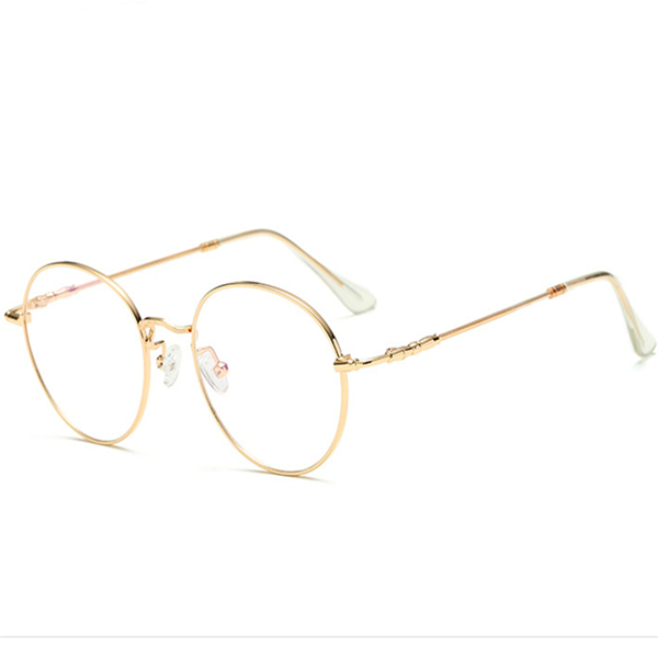  Unisex Ultralight Radiation Protection Eyeglasseess Round Oval Metal Rim Vintage Lens Glasses