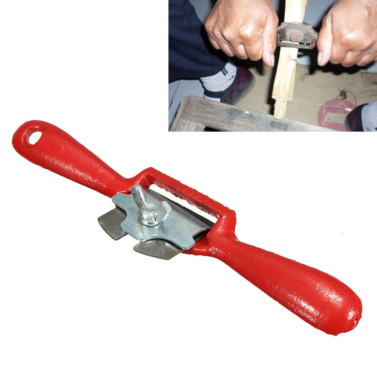 

9inch Adjustable Furniture Metal Blade Wood Spoke Shave Manual Plane Hand Tool