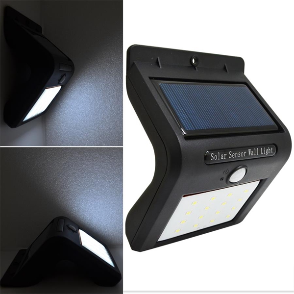 Solar LED PIR Motion Light Sensor Wall Lamp