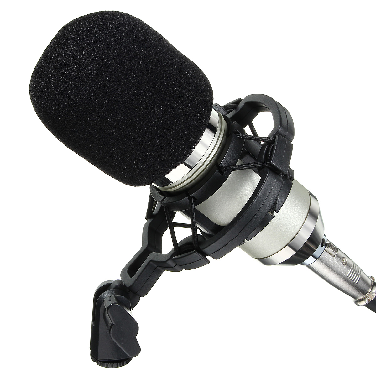 

BM800 Red Silver Sound Studio Recording Dynamic Condenser Microphone Mic Kit With Shock Mount