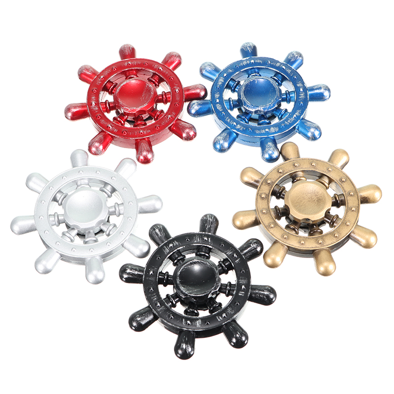 

Colorful Alloy Rudder Shape Fidget Hand Spinner Focus Attention EDC Stress Relief Reduce Stress Toys