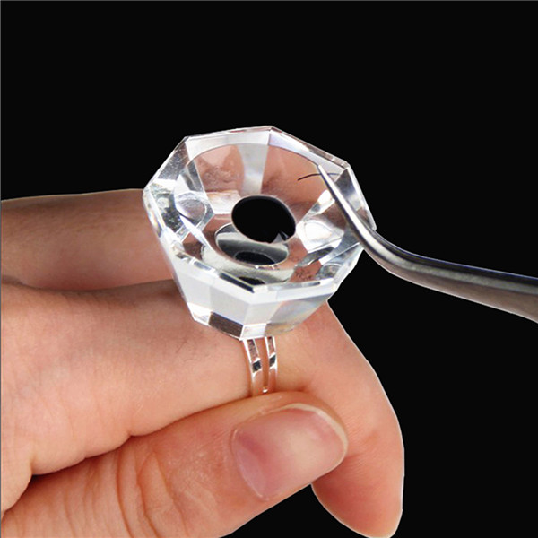 

Crystal Glass Adhesive Glue Holder Ring Pallet Eyelash Extension Nail Art Makeup Tools