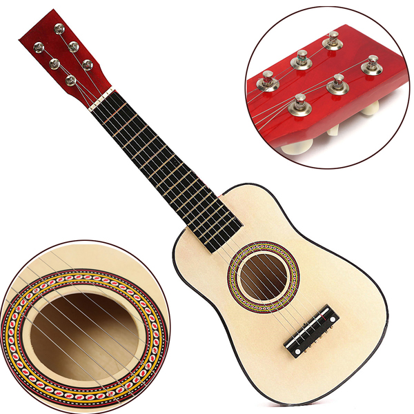 Red 23 Beginners Practice Acoustic Guitar w/ 6 String For Children Kids" - Photo: 3