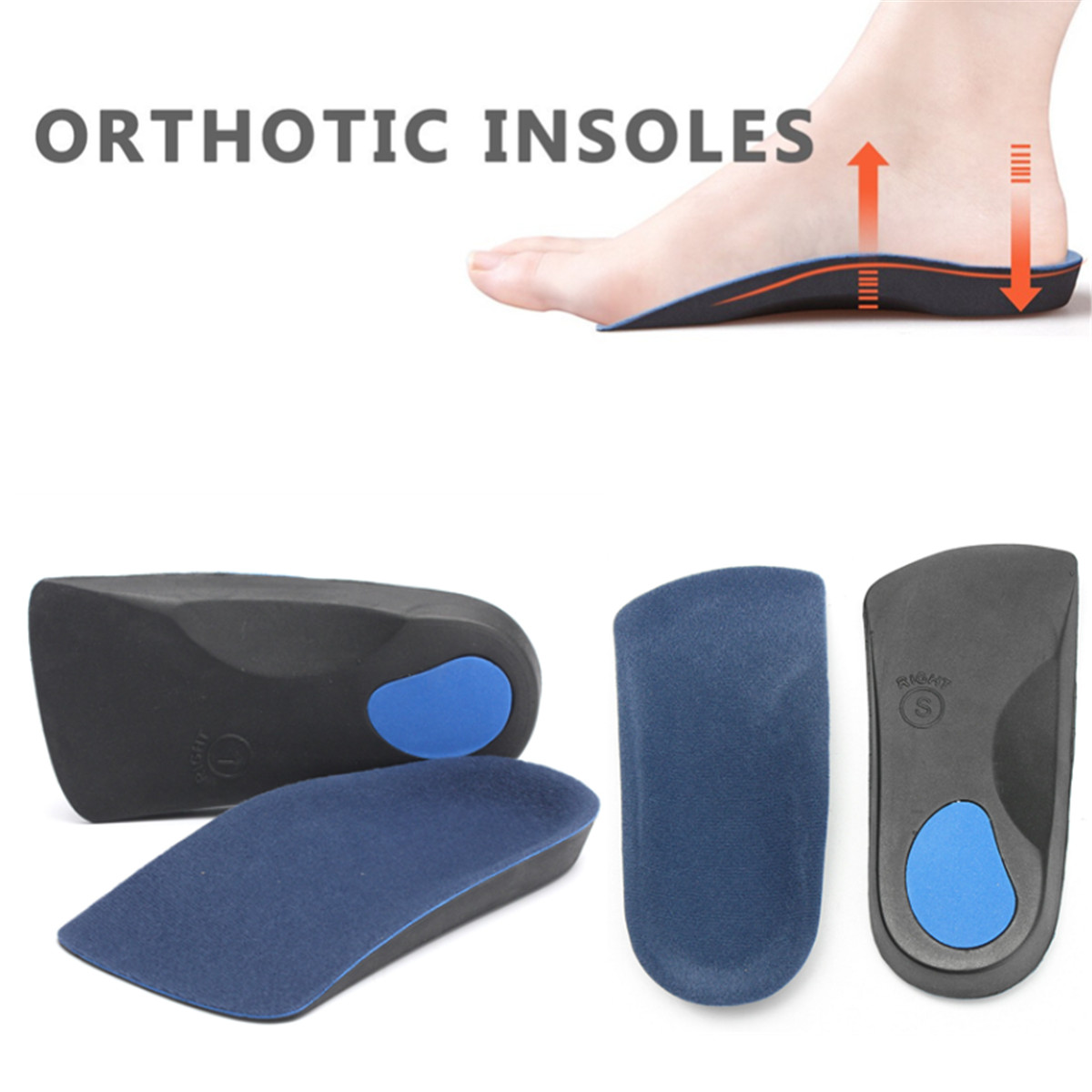 

Orthotic Arch Supports Heel Pad Cushion Plantar Fasciitis O L Legs Correction Insoles Straightening