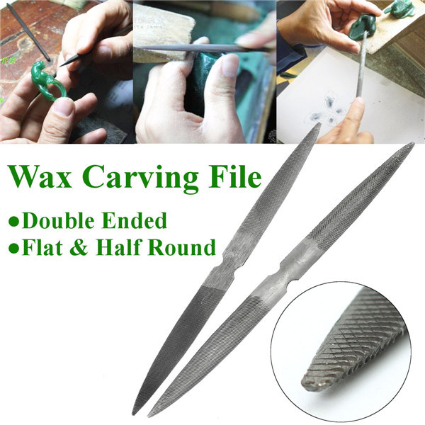 Carbon Steel Double Ended Flat 8 Inch Half Round Wax Carving File