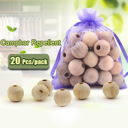 Bilde av 20Pcs Wood Camphor Pest Repellent Anti Bug Moth Cedar Granular Balls Wardrobes