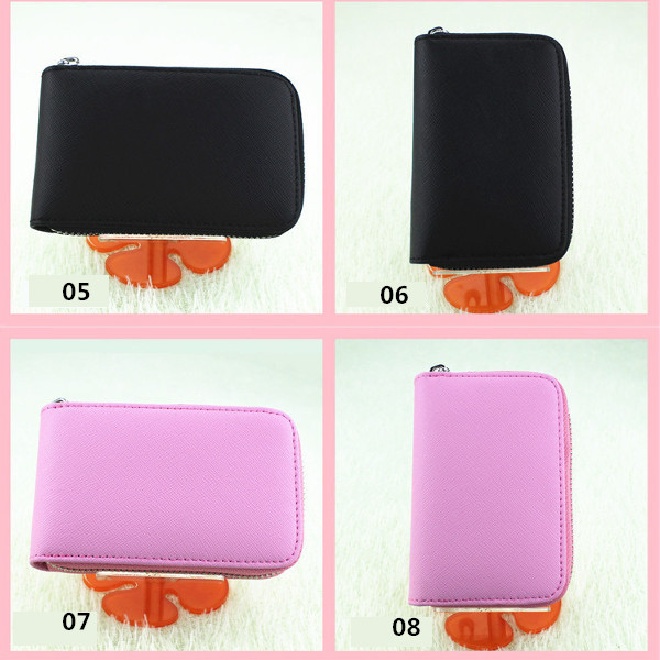 RFID Protection Zipper 9 Card Holder Portable Vintage Short Purse Coin Bags