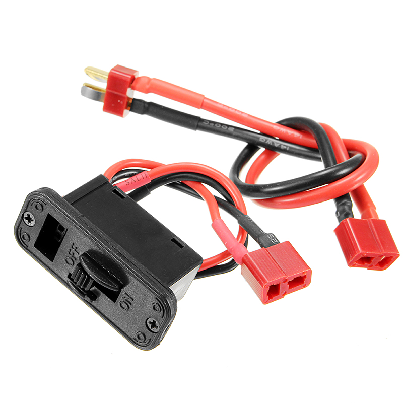 T Plug On/Off Switch Connector with Extend Wire for RC Li-po Battery 