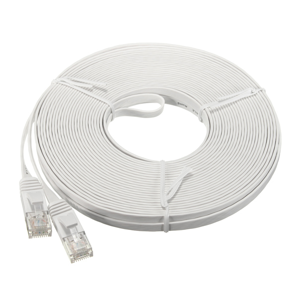 

15M CAT6 RJ45 10Gbps Ethernet Network LAN Cable Flat UTP Patch Router Cable