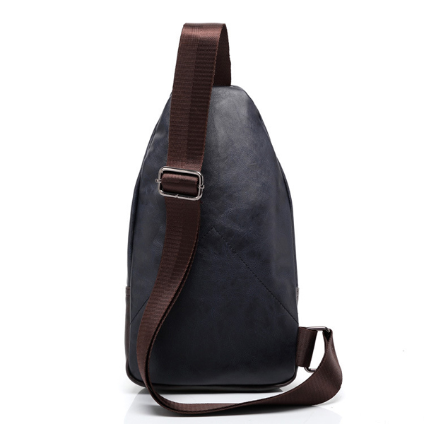 Men PU Crossbody Bag Capacity Leisure Shoulder Chest Bag - US$19.15