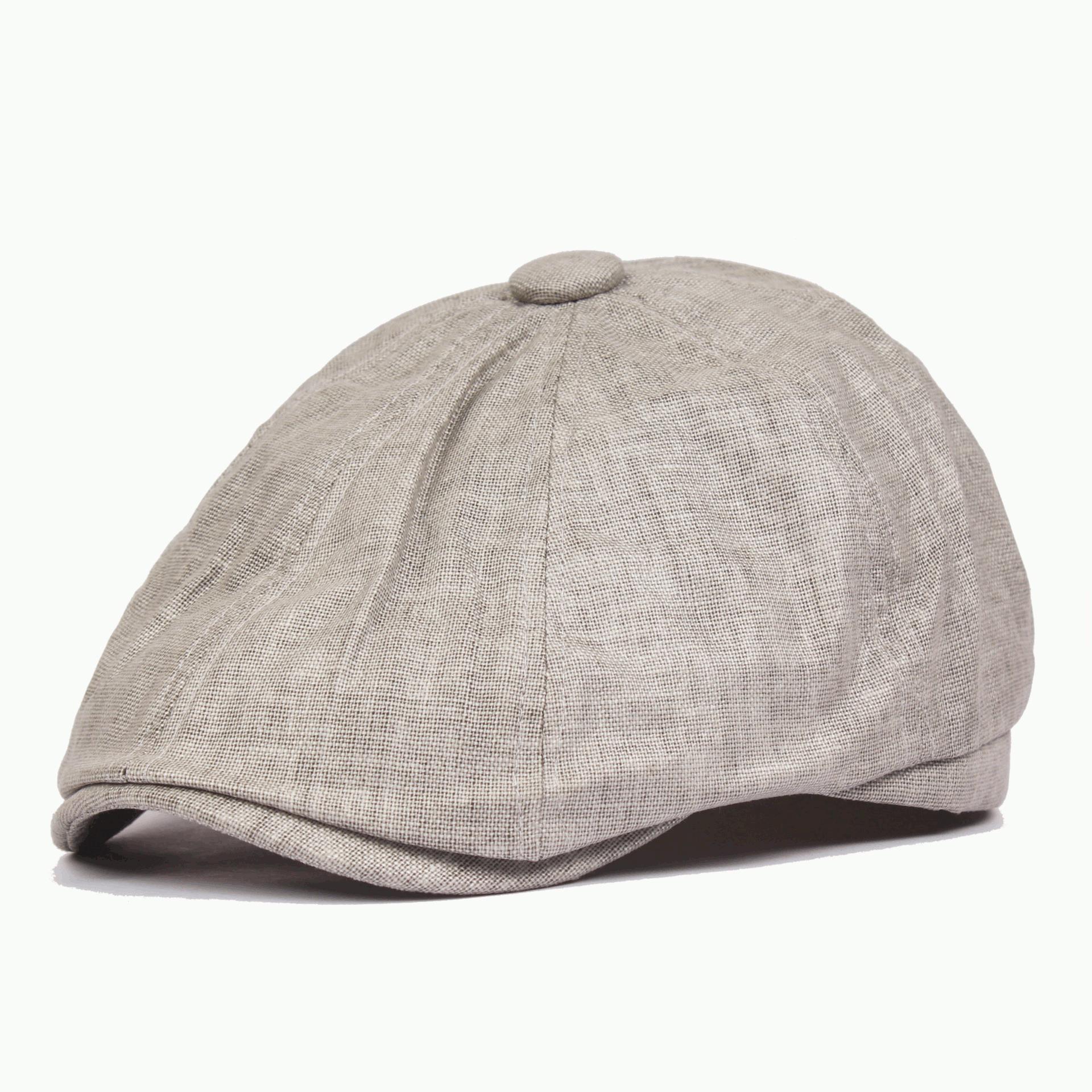 

Men Women Newsboy Cotton Blend Beret Hat Casual Visor Sun Hat Flat Cabbie Cap