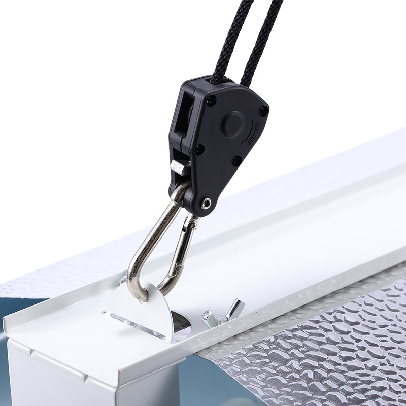 1 paire de 1/8 "ajustable Grow Light Rope Hanger Lift Hook Hoisting Device