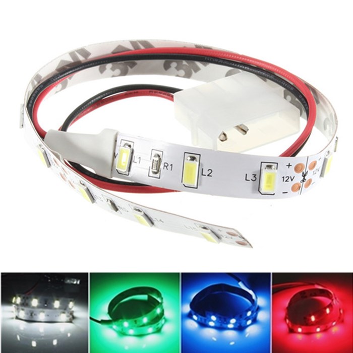 

25CM SMD 5630 Non- Waterproof LED Flexible Strip Light PC Computer Case Adhesive Lamp 12V