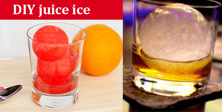 Four Holes Silicone Whiskey Ice Hockey Mold Ice Cube Tray With Lid
