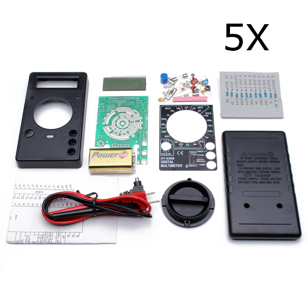 

5Pcs DIY DT830B Digital Multimeters Kit Electronic Learning Kit