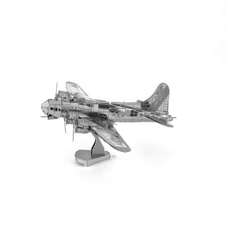 

Aipin DIY 3D Mental Stereo Puzzle Stainless Steel Assembled Model B17 Bombers For Kids Children Gift