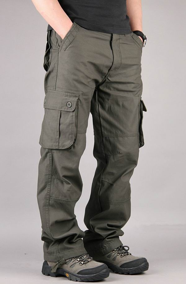 Mens Outdoor Leisure Cargo Pants Extra Large Pockets Straight Leg ...