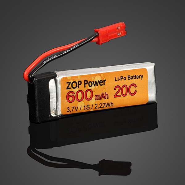 

ZOP Power 3.7V 600mAh 1S 20C Lipo Battery JST Plug
