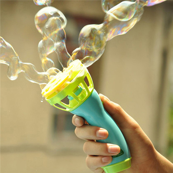 Electric Bubble Machine Fan Blowing Bubble Gun Kids Playing Game Toy - Photo: 1