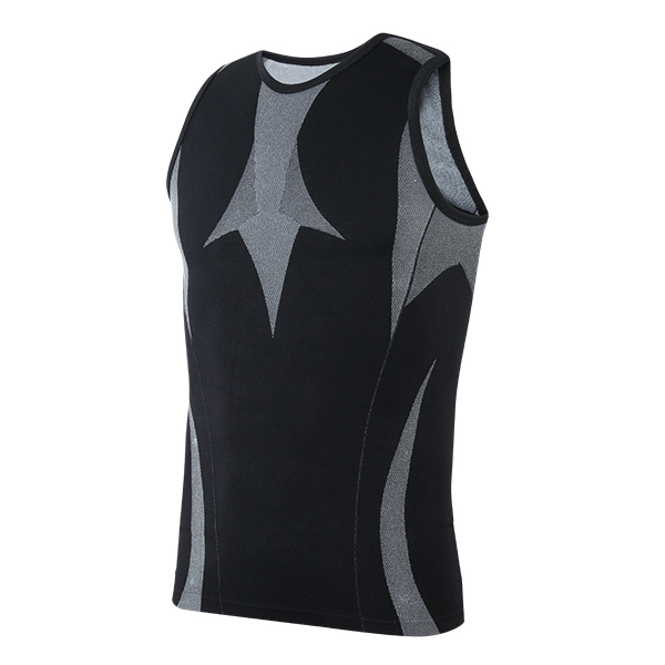 

Men Nylon Compression Shapewear Athletic Sports Vest Tight Tank Top Sleeveless Shirt Body Shaper