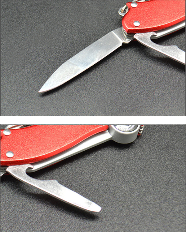 K-MASTER 8 in 1 Multifunction Mini Folding Knife Tools Fishing Line Cutter Saw Screwdriver Key Chain