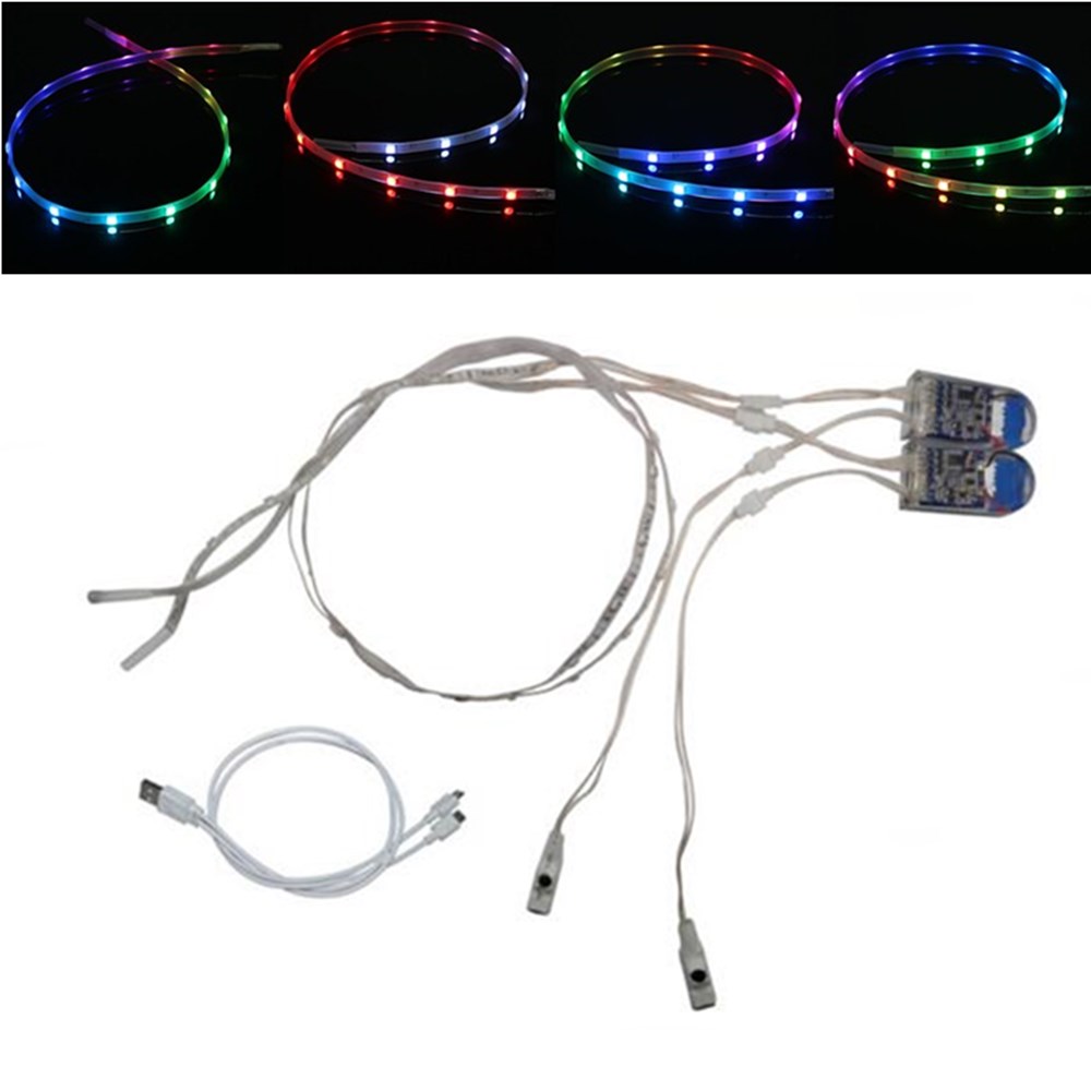 

Waterproof USB Charging SMD5050 RGB 60CM 18 LED Strip Light for DIY Shoes DC3.3-4.1V