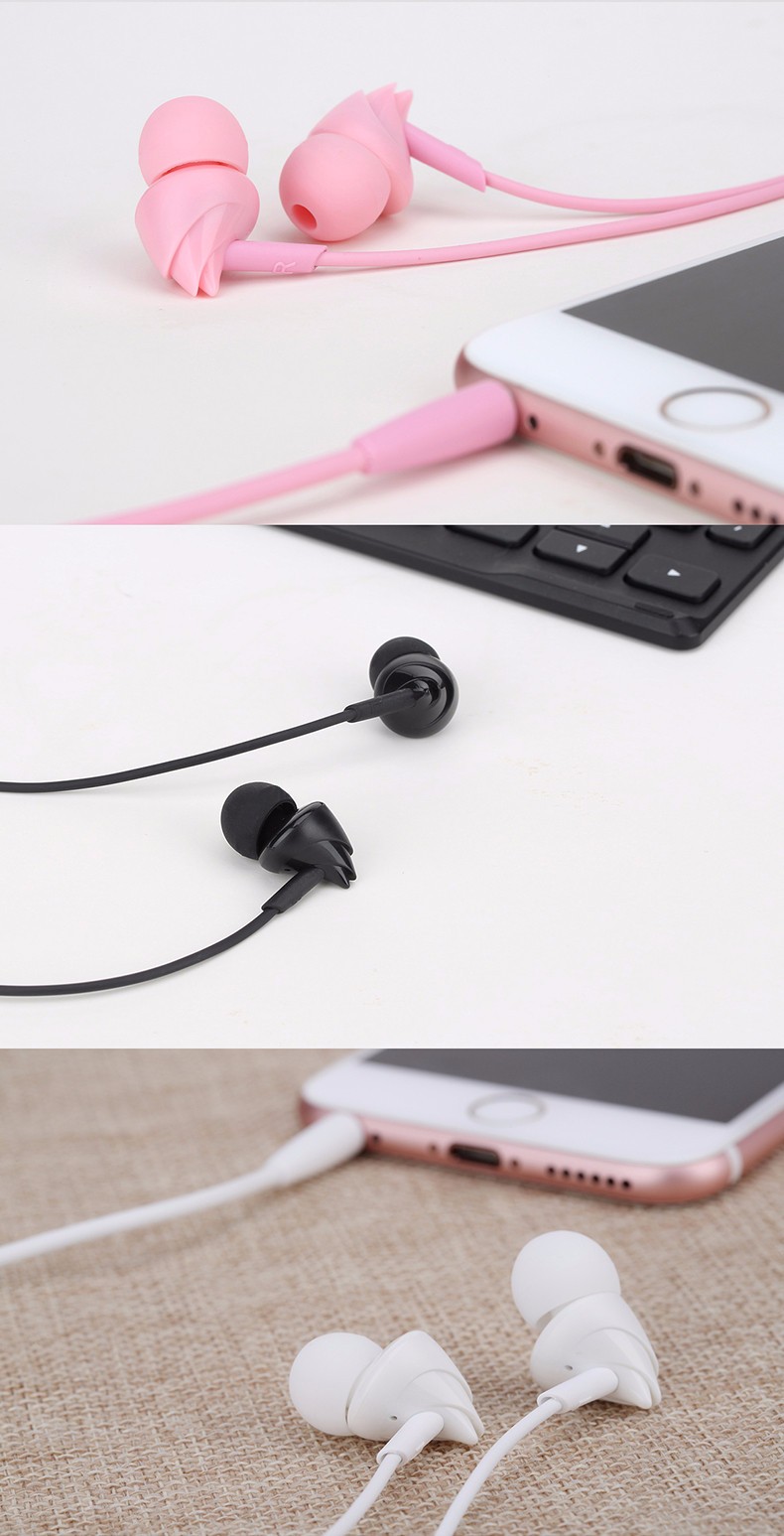 ROCK Y1 3.5mm 1.2M Stereo HiFi Earphone with Mic for Xiaomi Samsung iPhone