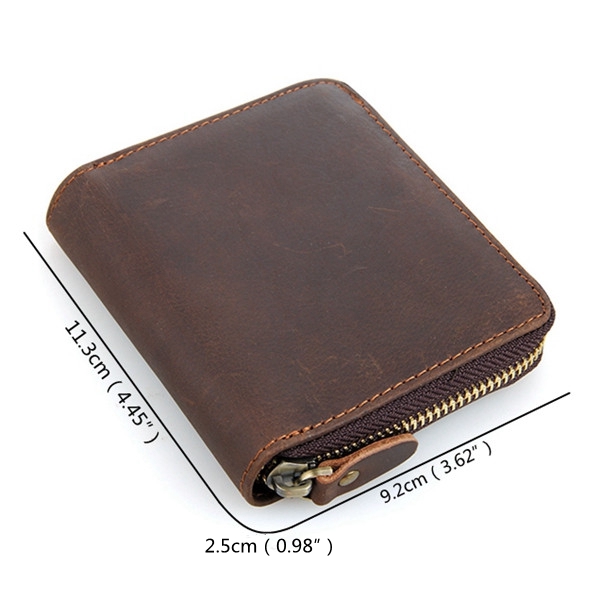 T-shirts - Men Vintage Coin Bag Large Capacity Genuine Leather Wallet (COLOR: #01) for sale in ...