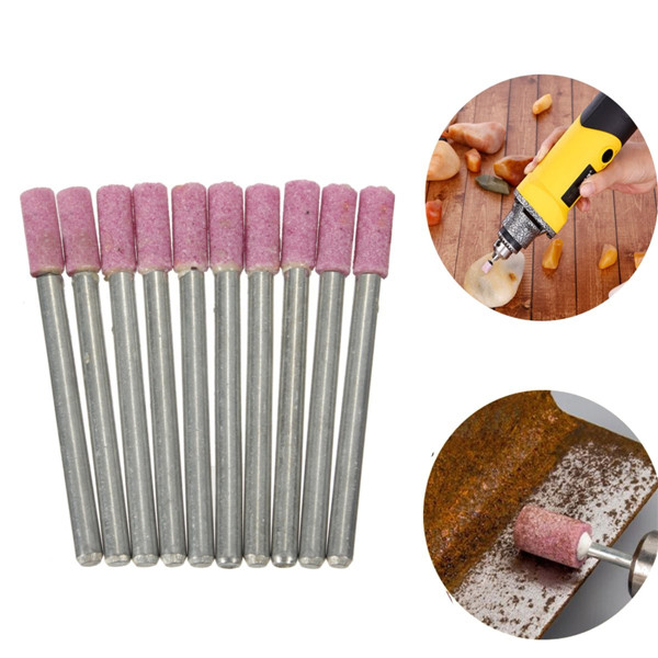 

10pcs 3mm Shank Abrasive Mounted Grind Stones Rotary Tool for Dremel