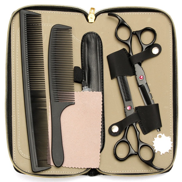 

Professional Hair Hairdressing Cutting Thinning Scissors Barber Razor Set Kit with Case