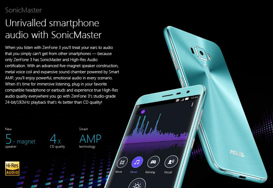 ASUS ZenFone 3 ZE552KL 5.5 Inch Fingerprint 4GB RAM 64GB ROM Snapdragon 625 Octa core 4G Smartphone