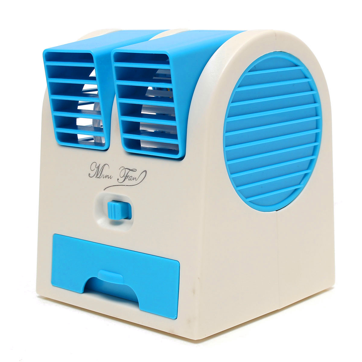 Mini USB Small Fan Cooling Desktop Dual Bladeless Air Conditioner Portable New 