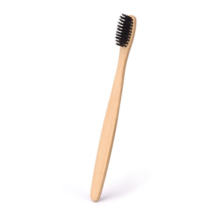 4шт экологически чистый бамбук уголь мягкие тонкие щетина бамбуковой ручкой ручной toothbrushs для взрослых