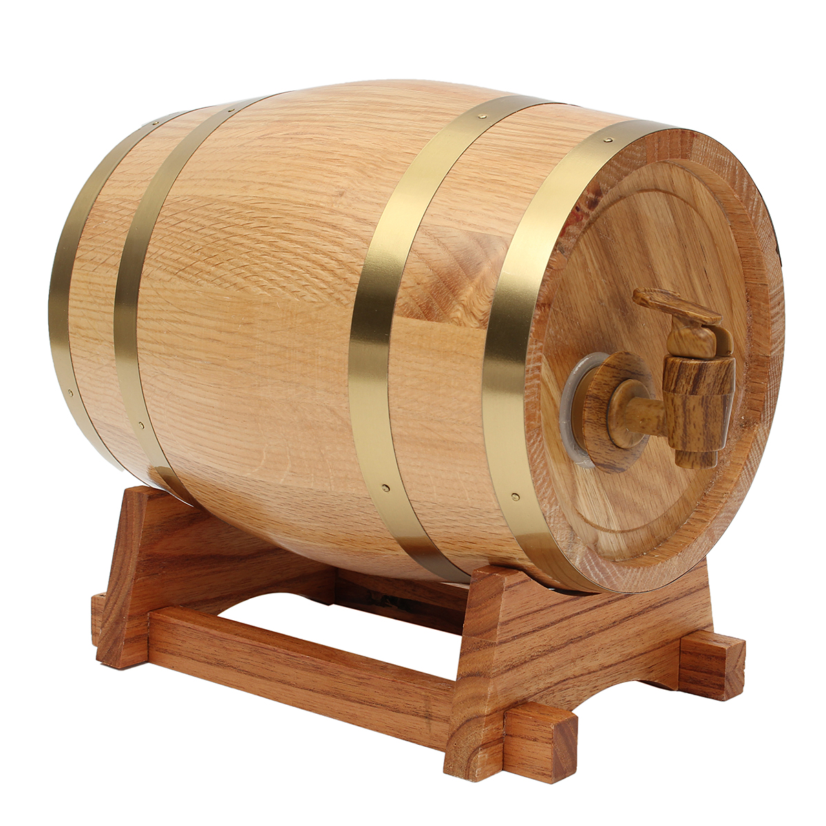 New 3L Wooden Beer Wine Oak Barrels With Stand Aluminum Foil Liner Dispense Tap 