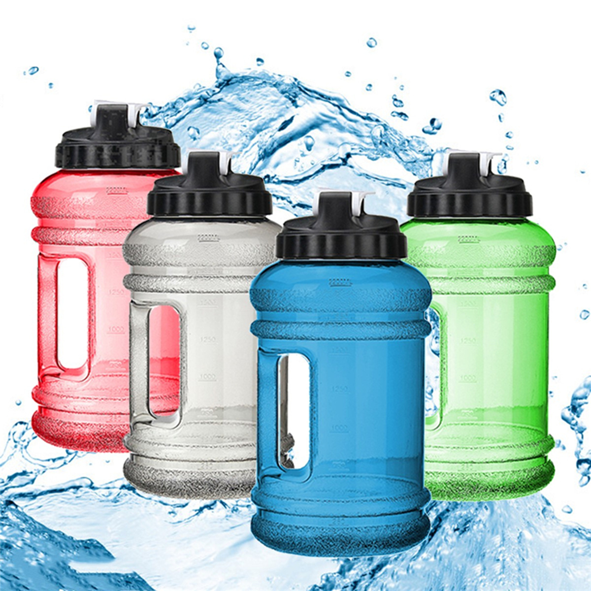 2.2L Sports Big Drink Large Water Bottle Cap Kettle BPA Free Sport Gym Training
