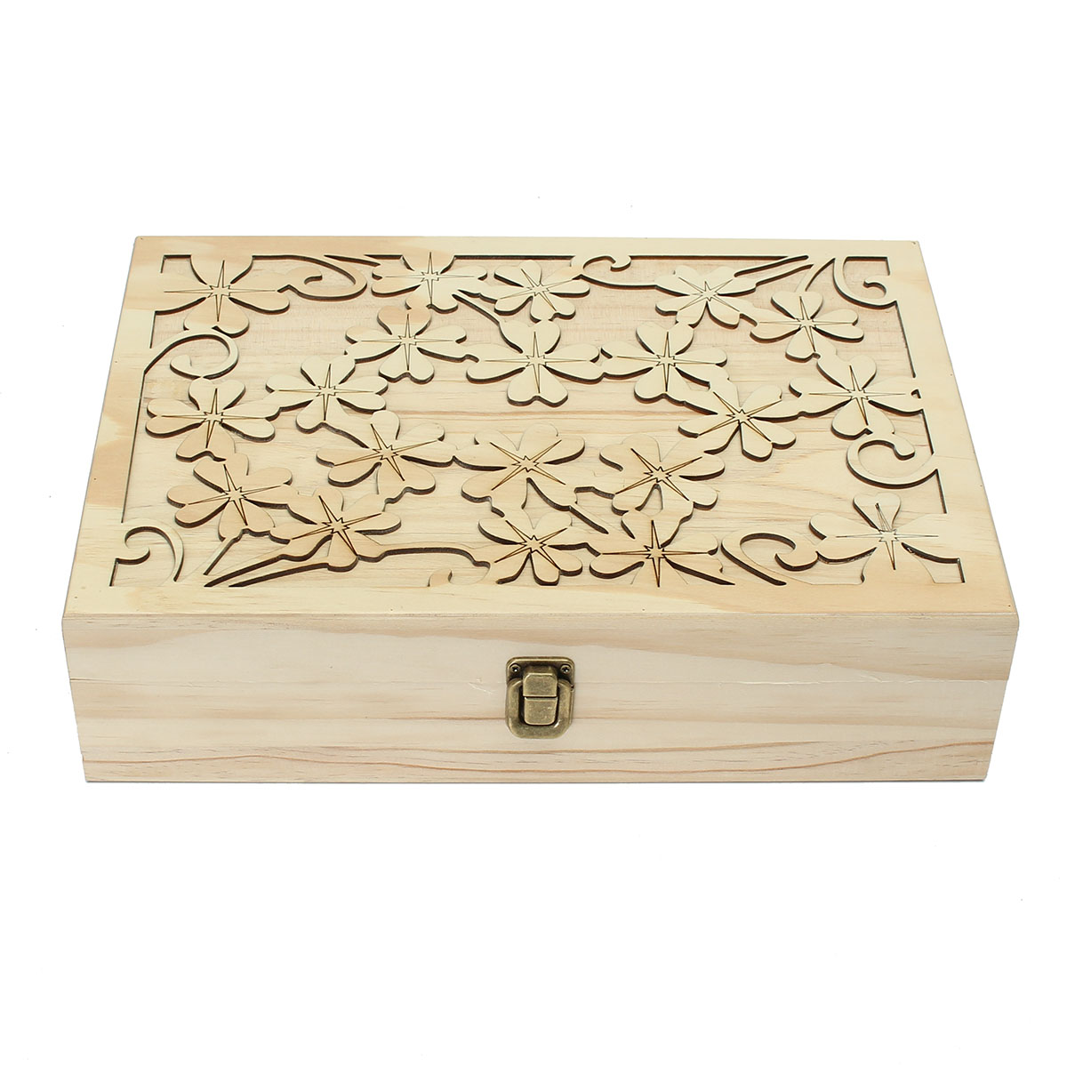 

70 Slots Wooden Carved Case Container Essential Oils Box Storage