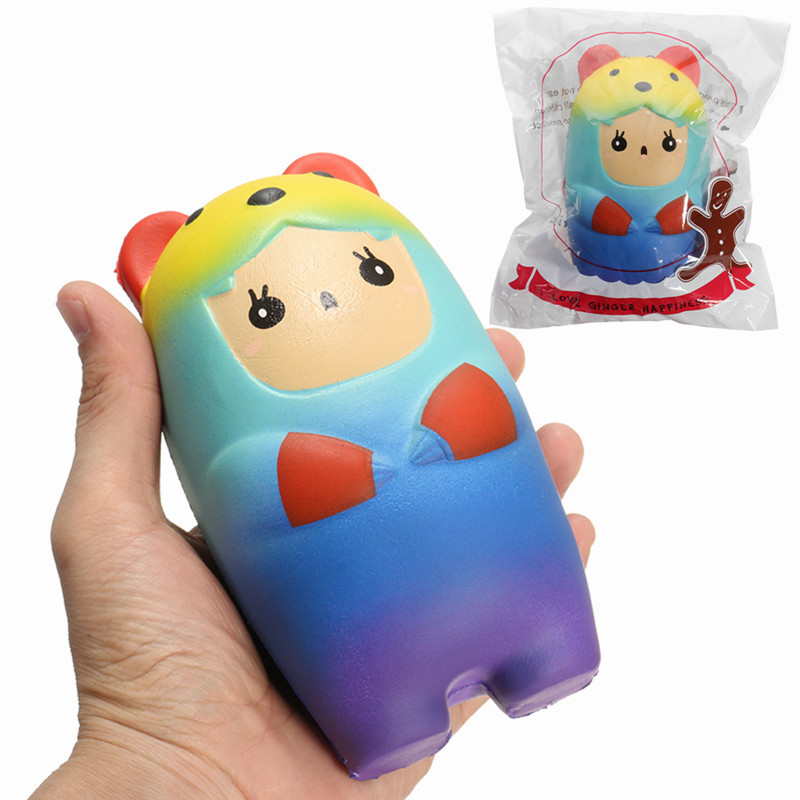 SquishyShop Bear Doll Squishy 15cm Random Emoji Slow Rising With Packaging Collection Gift Decor Toy