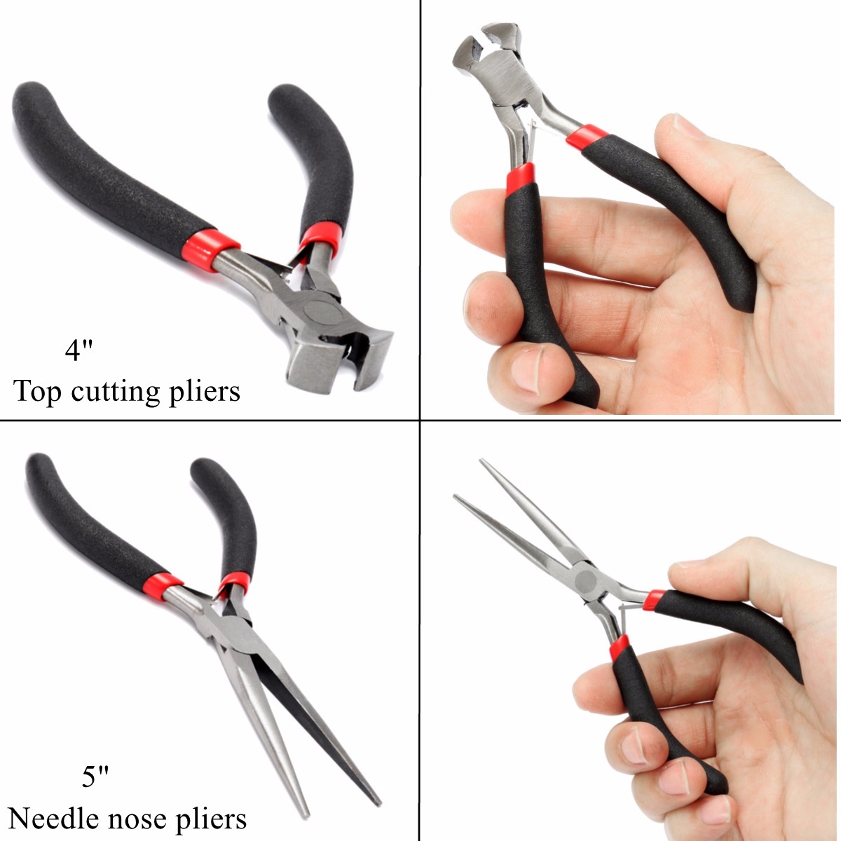 Jewellery Mini Pliers Cutter Round Bent Nose Beading Making Craft Hand Tools 