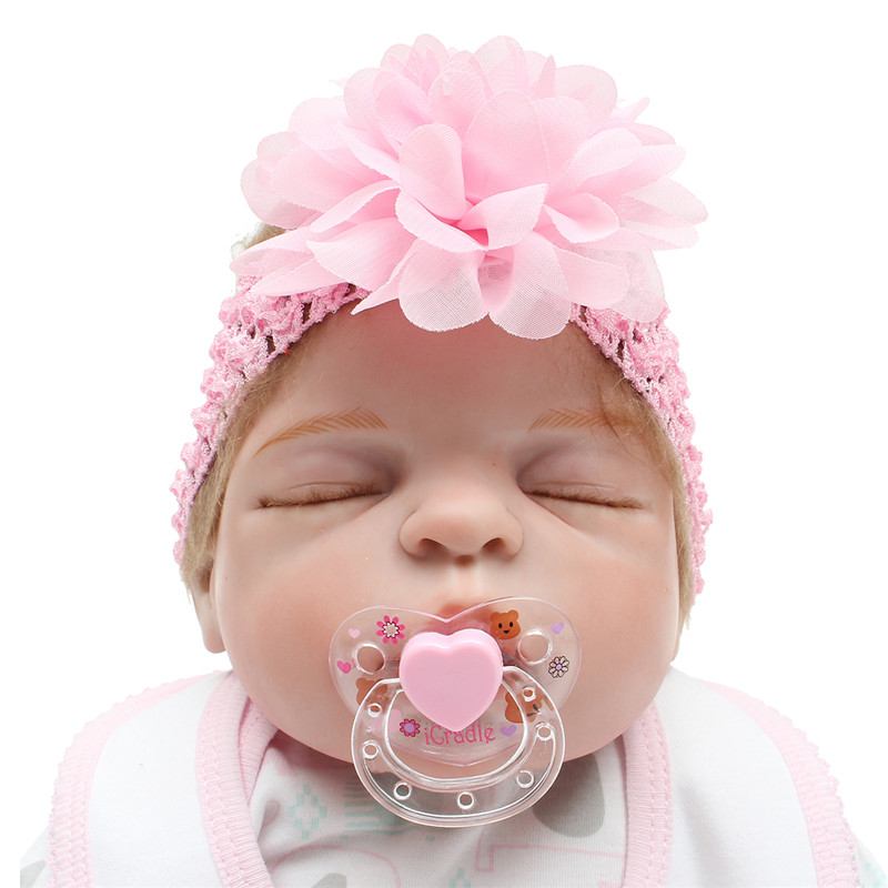 23'' Voll Silikon Vinyl Reborn Baby Doll handgemachtes Neugeborenes Mädchen Girl