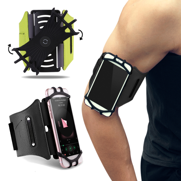

ROCK 180° Rotation Sport Waterproof Armband Arm Bag With Key Holder For Phone 4" - 6"